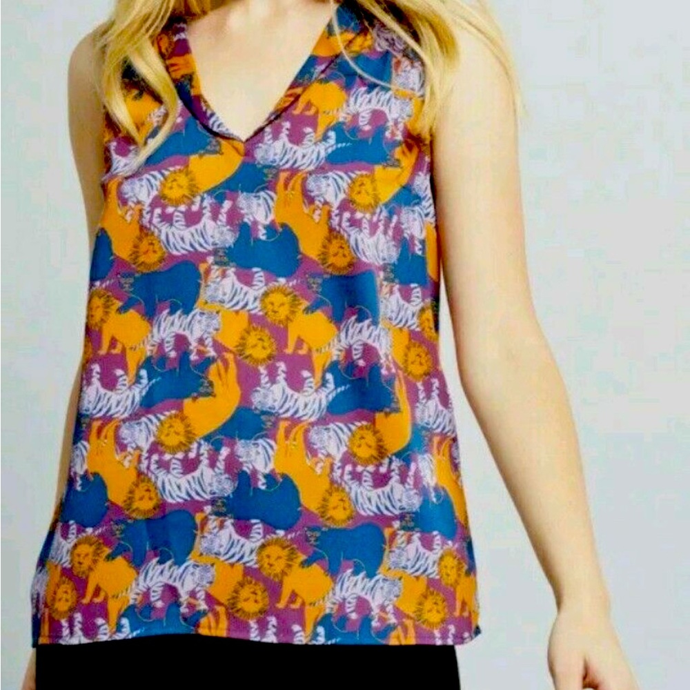 Modcloth Lions& Tigers Popover Tank Top Medium